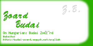 zoard budai business card